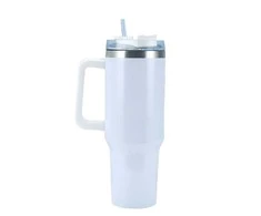 Termo gertuvė puodelis 1200ml su daugkartiniu šiaudeliu, baltas