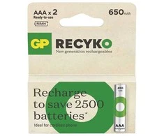 AKUMULIATOR GP RECYKO AAA.650MAH 2VNT