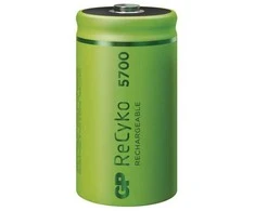 Įkraunami elementai GP RECYKO D, 5700 mAh, 2 vnt.