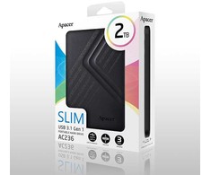 Kietasis diskas išorinis HDD Apacer AC236 2TB Juodas (AP2TBAC236B-1)