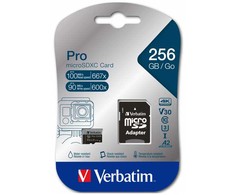 Verbatim karta MicroSD, 256GB, micro SDXC, 47045, UHS 3 (U3), su adapterm