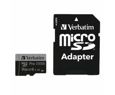 Verbatim karta MicroSD, 256GB, micro SDXC, 47045, UHS 3 (U3), su adapterm