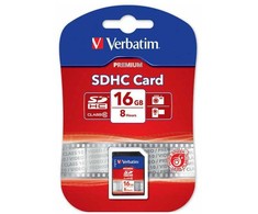 Atminties kortelė Verbatim Karta pamięci Secure Digital Card Premium U1, 16GB, SDHC, 43962, UHS-I U1 (Class 10)