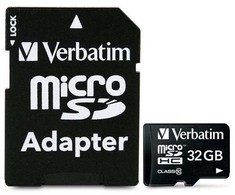 Verbatim Karta pamięci Micro Secure Digital Card Premium, 32GB, micro SDHC, 44083, UHS-I U1 (Class 10), su adapterm