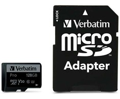 Verbatim Karta pamięci Pro MicroSD, 128GB, micro SDXC, 47044, UHS 3 (U3), su adapterm