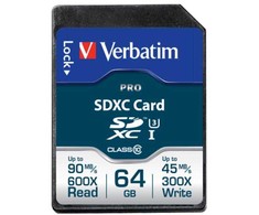 Atminties kortelė Verbatim Karta pamięci Secure Digital Card Pro U3, 64GB, SDXC, 47022, UHS-I U3 (Class 10), V30
