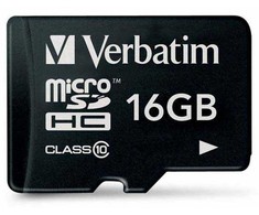 Atminties kortelė Verbatim Karta pamięci Micro Secure Digital Card Premium, 16GB, micro SDHC, 44010, UHS-I U1 (Class 10)