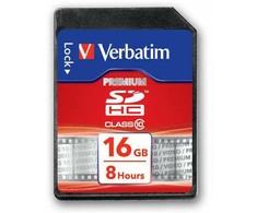 Atminties kortelė Verbatim Karta pamięci Secure Digital Card Premium U1, 16GB, SDHC, 43962, UHS-I U1 (Class 10)