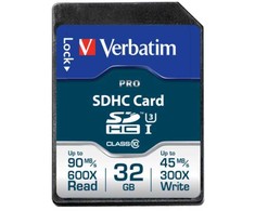 Atminties kortelė Verbatim Karta pamięci Secure Digital Card Pro U3, 32GB, SDHC, 47021, UHS-I U3 (Class 10), V30