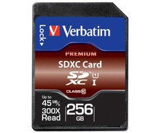 Atminties kortelė Verbatim Karta pamięci Secure Digital Card Premium U1, 256GB, SDXC, 44026, UHS-I U1 (Class 10)