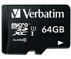 Verbatim Karta pamięci Micro Secure Digital Card Premium, 64GB, micro SDXC, 44084, UHS-I U1 (Class 10), su adapterm