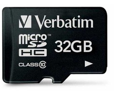 Atminties kortelė Verbatim Karta pamięci Micro Secure Digital Card Premium, 32GB, micro SDHC, 44013, UHS-I U1 (Class 10)