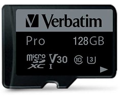 Verbatim Karta pamięci Pro MicroSD, 128GB, micro SDXC, 47044, UHS 3 (U3), su adapterm