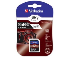 Atminties kortelė Verbatim Karta pamięci Secure Digital Card Premium U1, 256GB, SDXC, 44026, UHS-I U1 (Class 10)