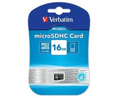 Atminties kortelė Verbatim Karta pamięci Micro Secure Digital Card Premium, 16GB, micro SDHC, 44010, UHS-I U1 (Class 10)