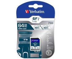 Atminties kortelė Verbatim Karta pamięci Secure Digital Card Pro U3, 64GB, SDXC, 47022, UHS-I U3 (Class 10), V30