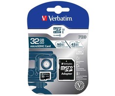 Verbatim Karta pamięci Micro Secure Digital Card Pro U3, 32GB, micro SDHC, 47041, UHS-I U3 (Class 10), V30, su adapterm