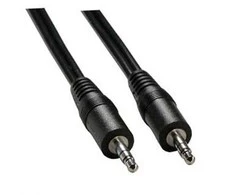 Audio Kabelis Jack (3,5mm) M - Jack (3,5mm) M, 1.2m, juoda, Logo, EOL