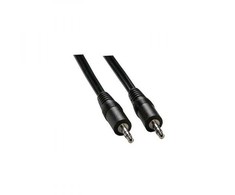 Audio Kabelis Jack (3,5mm) M - Jack (3,5mm) M, 1.5m, juoda, Logo blister, EOL