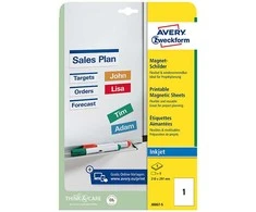 Staples Kabės AVERY Magnetinės lipnios etiketės 210x297mm, 5 lapai