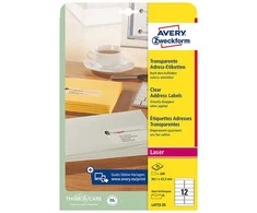 Avery Zweckform Skaidrios adresų etiketės 99.1 x 42.3 mm (L4772- 25)