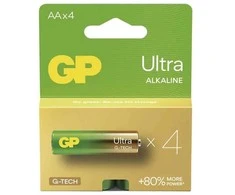 GP Ultra vienkartinės šarminės AA baterijos, 4 vnt. pakuotė