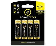 „Powerton ENERGY ALKAMAX“ vienkartinės šarminės AA baterijos, 4 vnt. pakuotėje