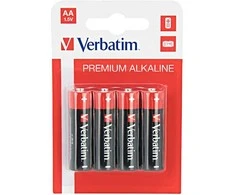Vienkartinės „Verbatim“ šarminės AA baterijos, 4 vnt. pakuotė