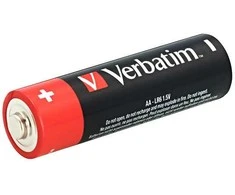 Vienkartinės „Verbatim“ šarminės AA baterijos, 4 vnt. pakuotė