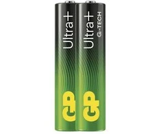 GP Ultra+ vienkartinės šarminės AAA baterijos, 2 vnt. pakuotė