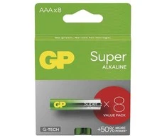 GP Super AAA šarminės baterijos LR03, 1.5V, 8 vnt.