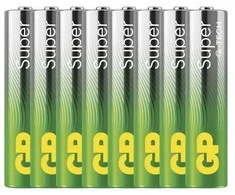 GP Super AAA šarminės baterijos LR03, 1.5V, 8 vnt.