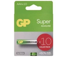 GP Super Jednorazowa alkaliczna baterie AAA, 10-pack