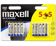 „Maxell“ vienkartinės šarminės AAA baterijos, 10 vnt. pakuotė