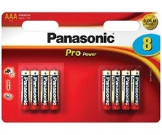 Panasonic vienkartinės šarminės baterijos AAA, 8 vnt. pakelis