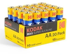Kodak MAX SUPER Jednorazowa alkaliczna baterie AA, 20-pack