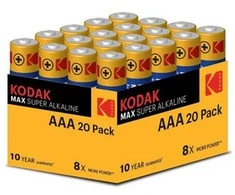 Kodak MAX SUPER Jednorazowa alkaliczna baterie AAA, 20-pack