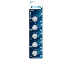 Philips CR2016 ličio mygtukinės baterijos, 5 vnt. rinkinys