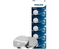 Philips CR2025 ličio baterijų rinkinys, 5 vnt.