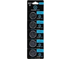 Powerton ENERGY LITHIOCELL vienkartinės ličio CR2032 baterijos, 5 vnt. pakuotė