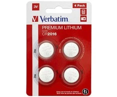 Vienkartinės „Verbatim CR2016“ ličio baterijos, 4 vnt. pakuotėje