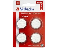Vienkartinės „Verbatim CR2450“ ličio baterijos, 4 vnt. pakuotėje