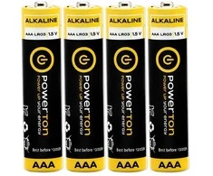 Powerton ENERGY ALKAMAX vienkartinės šarminės AAA baterijos, 4 vnt. pakuotė