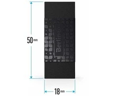 Berlingo, gumka do gumowania Eco-PVC, juoda, 30szt, Double Juodas