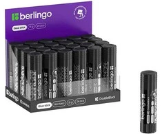 Berlingo, klej w sztyfcie Double juodas, juoda, 24szt