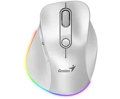 Bevielė pelė, Genius Ergo 9000S Pro, balta, optinė, 2400DPI