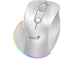 Bevielė pelė, Genius Ergo 9000S Pro, balta, optinė, 2400DPI