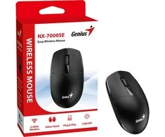 Genius Pelė NX-7000SE pelė, 1200DPI, 2,4 [GHz], optinė, 3 klasė, belaidė, juoda, 1 vnt AA