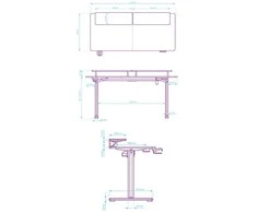 ULTRADESK HIGHLANDER XXL Baltas Biurko su elektryczną regulacją aukščio su laikikliu ausinės i kable 160X70 cm, balta