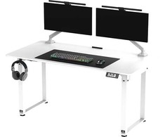ULTRADESK UPLIFT Biurko 160x75 cm, 72-118 cm, balta ir-balta
